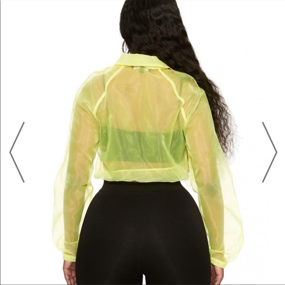 NWOT Naked Wardrobe Neon Pink Half Zip Crop Top - Picture 5 of 13